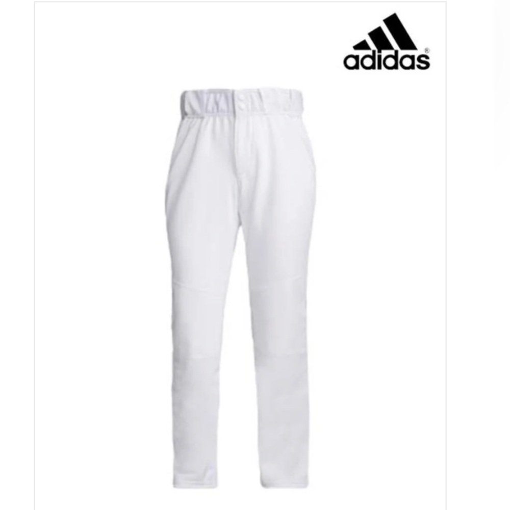 NWT [adidas] Icon Pro White Open Hem Baseball Pants - Youth Sz Medium